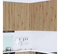 vidaXL Hanging Cabinet Artisan Oak and White 57 x 57 x 100 cm