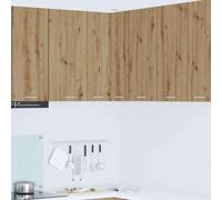 vidaXL Hanging Cabinet Artisan Oak and White 57 x 57 x 80 cm