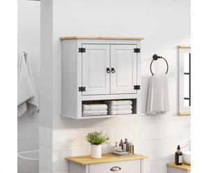 vidaXL Hanging Cabinet Corona White 70 x 33 x 71.5 cm Solid Pine Wood