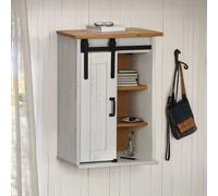 vidaXL Hanging Cabinet HALDEN with Sliding Door White 49x22.5x70 cm Pine