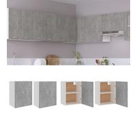 vidaXL Hanging Cabinet Lyons 2 pcs Concrete Grey 50x31x60 cm Engineered Wood