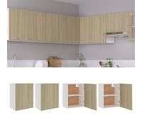 vidaXL 2x Kitchen Cabinets Sonoma Oak Engineered Wood Home Storage Organiser