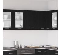 vidaXL Hanging Cabinet Riga Black oak 50 x 31 x 60 cm Engineered Wood