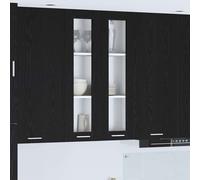 vidaXL Hanging Cabinet Riga Black Oak 60 x 31 x 100 cm Engineered Wood