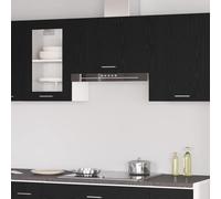 vidaXL Hanging Cabinet Riga Black oak 60 x 31 x 60 cm Engineered Wood