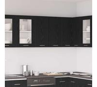 vidaXL Hanging Cabinet Riga Black oak 60 x 31 x 60 cm Engineered Wood