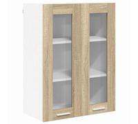 vidaXL Hanging Cabinet Riga Sonoma Oak 60 x 31 x 80 cm Engineered Wood, Ample Storage, Durable Kitchen Cabinet, Modern Wall-Mounted Organizers, Engineered Wood Solutions for Space Optimization