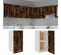 vidaXL Hanging Cabinet Smoked Oak 29.5x31x60 cm Engineered Wood UK HOT