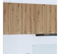 vidaXL Hanging Cabinet with Door Artisan Oak and White 40 x 31 x 80 cm