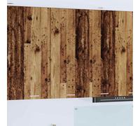 Kitchen Wall Cabinet Old Wood & White 50x31x100cm Engineered Wood 1 Door Minimal