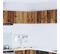 Hanging Cabinet with Storage Old Wood and White 57 x 57 x 40 cm