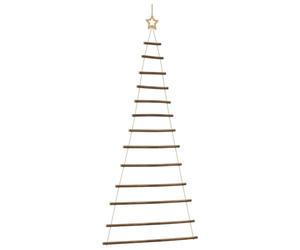 vidaXL Hanging Christmas Tree with Top Star 86x180 cm Natural Branch