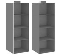 vidaXL Hanging Closet Organisers 2 pcs with 4 Shelves Fabric