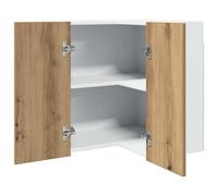 vidaXL Hanging Corner Cabinet Lyon Artisan Oak 57x57x60 cm Engineered Wood, Brown