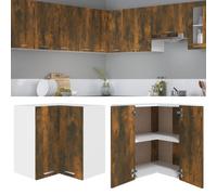 Vidaxl Hanging Corner Cabinet Smoked Oak 57X57X60 Cm Engineered Wood
