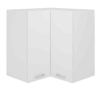 vidaXL Hanging Corner Cabinet White 57x57x60 cm Engineered Wood UK HOT