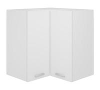 vidaXL Hanging Corner Cabinet White 57x57x60 cm Engineered Wood UK HOT