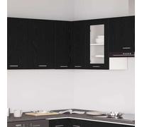 vidaXL Hanging Corner Cabinet with Door Riga Black oak 57 x 57 x 60 cm