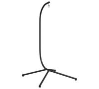 vidaXL Hanging Egg Chair Stand Swing Hammock Chair Frame C Stand Black Steel