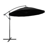 vidaXL Hanging Garden Parasol Black 3 m Aluminium Pole