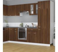 Vidaxl Hanging Glass Cabinet Lyon Brown Oak 60X31X60 Cm Engineered Wood