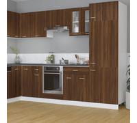vidaXL Hanging Glass Cabinet Brown Oak 60x31x60 cm Engineered Wood UK