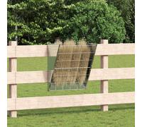 vidaXL Hanging Hay Feeder Silver 61 x 33 x 66 cm Galvanised Steel