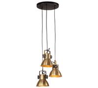 vidaXL Hanging Lamp Ceiling Chandelier Pendant Light 25 W Antique Brass E27