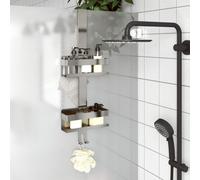 vidaXL Hanging Shower Caddy Brushed 304 Stainless Steel