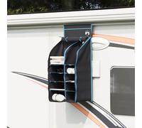 vidaXL Hanging Tent Organizer 10 Pockets Black 40.5 x 25 x 80 cm