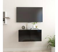 vidaXL Hanging TV Cabinet Black Home Entertainment Centre TV Stand Wall Unit