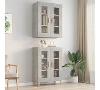 vidaXL Hanging Wall Cabinet Concrete Grey 69.5x34x90 cm