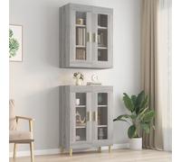 vidaXL Hanging Wall Cabinet Grey Sonoma 69.5x34x90 cm