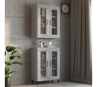 vidaXL Hanging Wall Cabinet Grey Sonoma 69.5X34X90 Cm, Grey