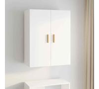 vidaXL Hanging Wall Cabinet High Gloss White 69.5x34x90 cm 02 UK HOT
