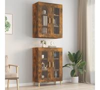 vidaXL Hanging Wall Cabinet Smoked Oak 69.5x34x90 cm