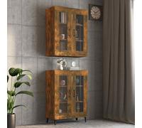 vidaXL Hanging Wall Cabinet Smoked Oak 69.5x34x90 cm UK
