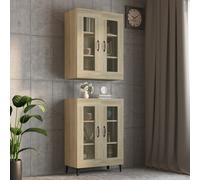 vidaXL Hanging Wall Cabinet Sonoma Oak 69.5x34x90 cm