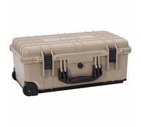 vidaXL Hard Case Sand 56 x 35 x 23 cm Polypropylene and ABS, Gadget Case, Modern, Durable, Rolling, Protective, Outdoor Electronics Storage, Compact Organizer Box, Wheels