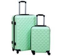 Hardcase Trolley Set 2pc Mint ABS 55x36x22cm & 76x48x28cm Lightweight Durable HD