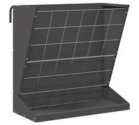 vidaXL Hay Feeder Black 71 x 33 x 70 cm Cold-Rolled Steel, Garden and Patio, Rectangular Design, Industrial Style, Robust Hooks, Adjustable Armrests, Waterproof Materials