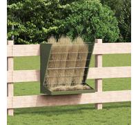 vidaXL Hay Feeder Olive Green 71 x 33 x 70 cm Cold-Rolled Steel