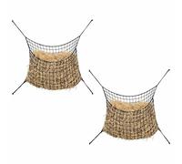 vidaXL Hay Nets 2 pcs, Slow Feed Hay Feeder for Horse, Adjustable Travel Feeder