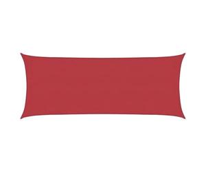 vidaXL HDPE Sunshade Sail, Red Rectangular Wind and Rain Permeable, Garden, Terrace, Playground, Balcony Shade, 2x5m Size