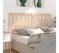 Headboard Solid Pine Wood Brown 166x4x100 cm Bed Backboard Fits 140cm