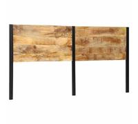 vidaXL Headboard 200 cm Solid Wood Mango and Iron