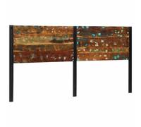 vidaXL Headboard 200 cm Solid Wood Reclaimed and Iron