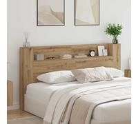 vidaXL Headboard Artisan Oak 200 x 15 x 103.5 cm Engineered Wood