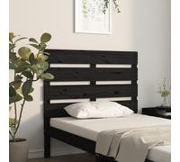 Vidaxl Headboard Black 100X3X80 Cm Solid Wood Pine
