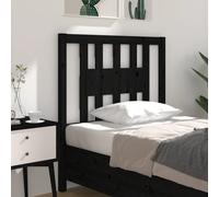 vidaXL Headboard Black 96x4x100 cm Solid Wood Pine